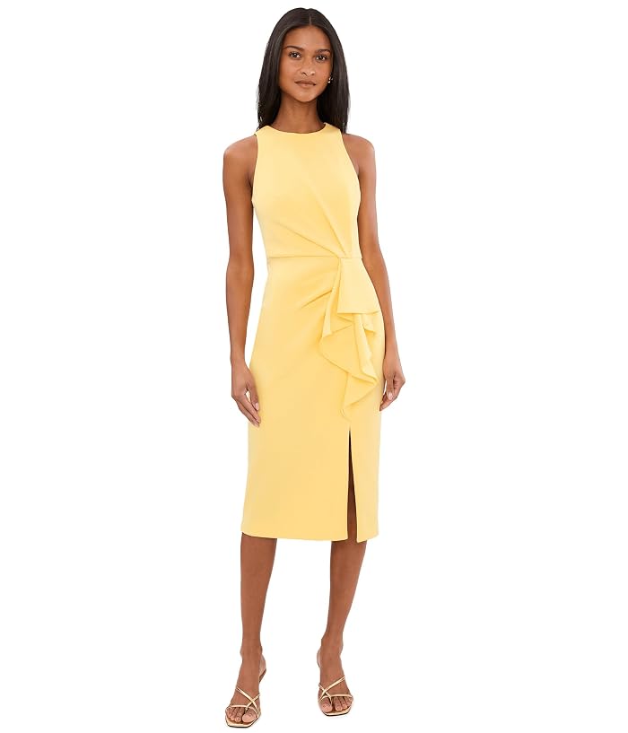 Women's Adrianna Papell Halter Ruffle Midi Dress