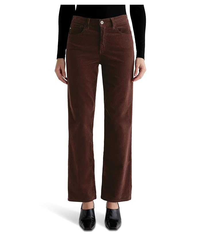 Women's AG Jeans Brinley Mid Rise Straight In Coffee Bean