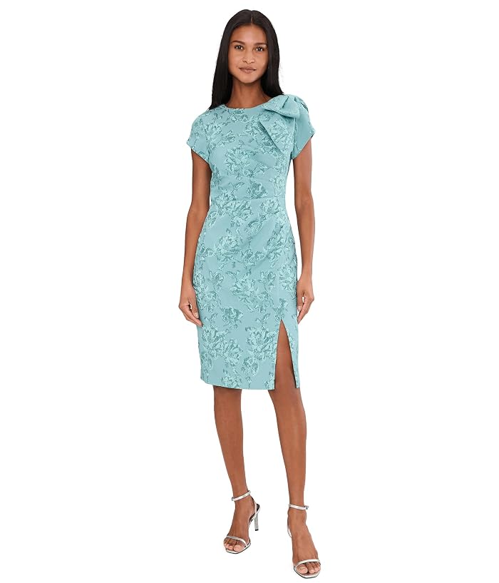 Women's Adrianna Papell Jacquard Bow Shoulder Midi Dress
