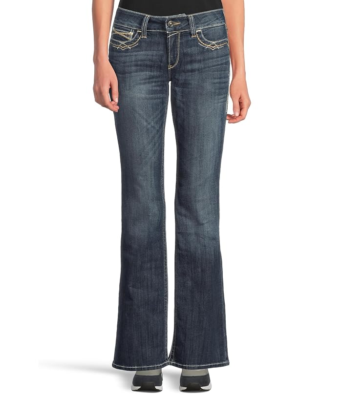 Women's Ariat R.E.A.L. Bootcut Stetch Entwined Jeans in Festival Blue