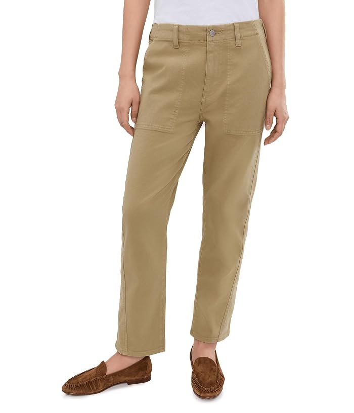 Women's AG Jeans Analeigh Mid-Rise Utility Pants in Khaki Sand