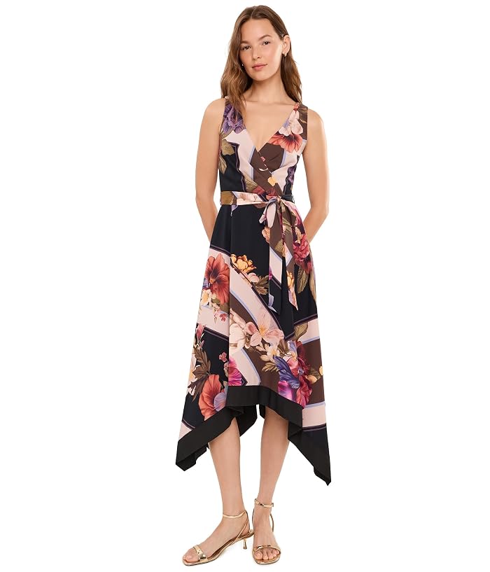 Women's Adrianna Papell Printed Handkercheif Dress