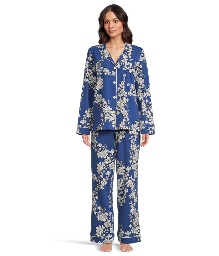 Women's Bedhead PJs Long Sleeve Classic Notch Collar Pajama Set (Cotton Spandex)